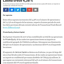 Mercado transaccional de Amrica Latina crece 4,38 %